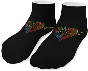 Weed Lover Printed Ankle Socks No Show Sock Low-Cut Athletic Socks for Men Women 1 Pair