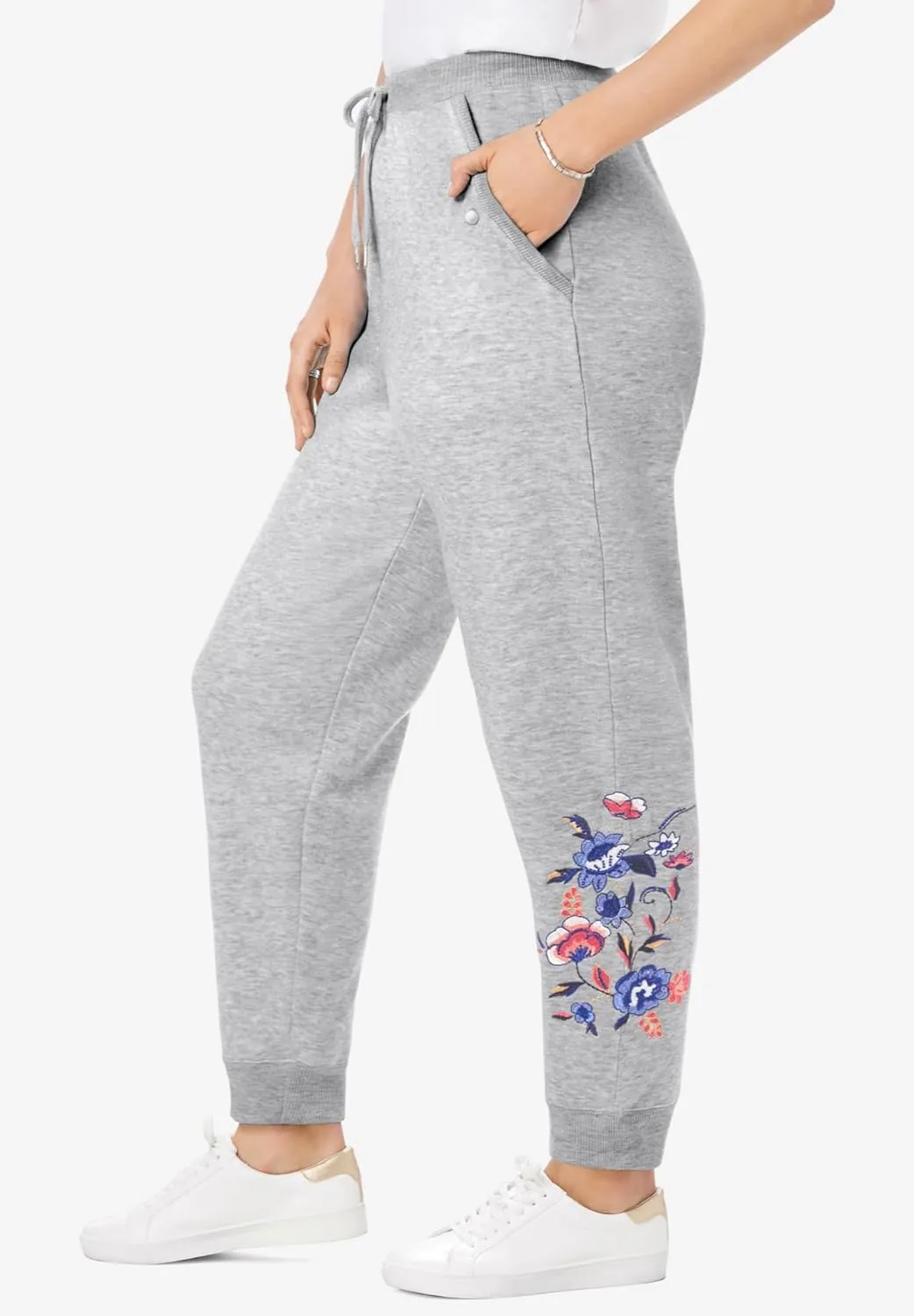 Woman Within Plus Size Better Fleece Jogger Sweatpant