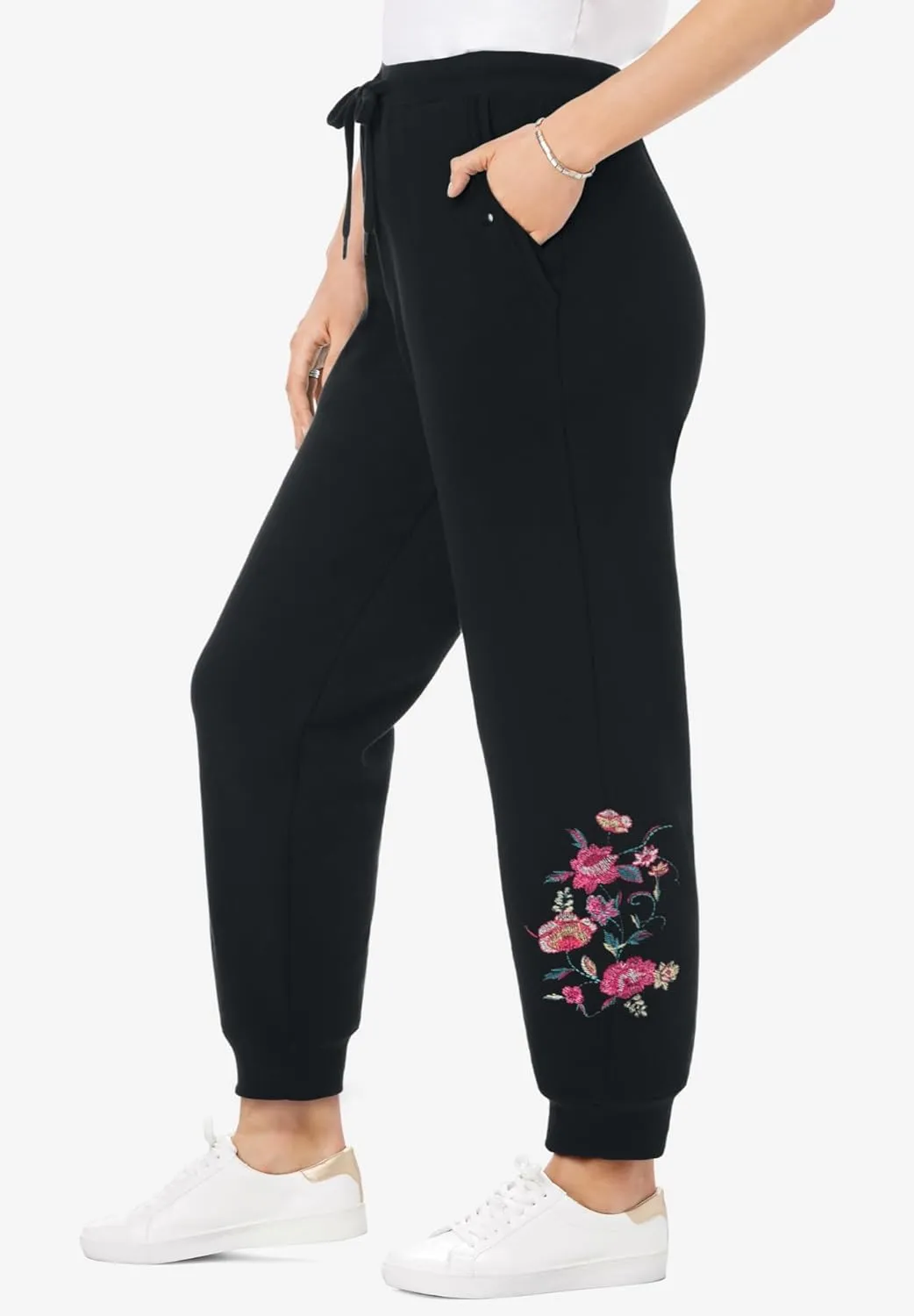Woman Within Plus Size Better Fleece Jogger Sweatpant