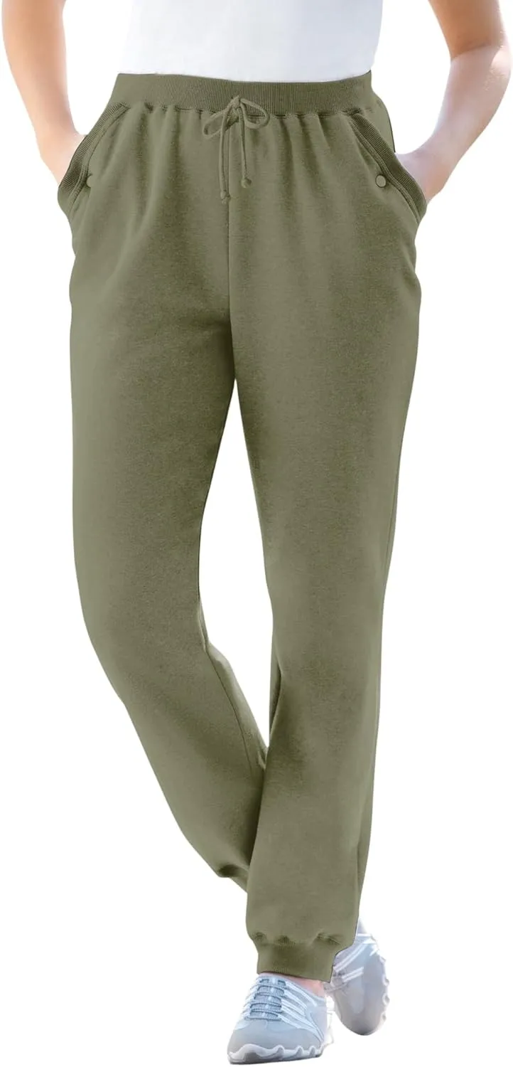 Woman Within Plus Size Better Fleece Jogger Sweatpant