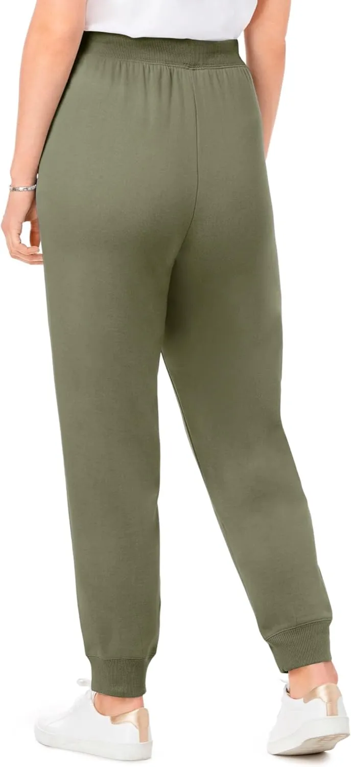 Woman Within Plus Size Better Fleece Jogger Sweatpant