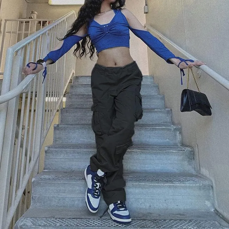 Women High Waisted Pants Y2k Graphic Wide Leg Denim Jeans Straight Casual Loose Baggy Trousers Vintage E-Girl Streetwear