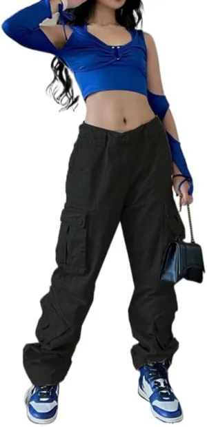 Women High Waisted Pants Y2k Graphic Wide Leg Denim Jeans Straight Casual Loose Baggy Trousers Vintage E-Girl Streetwear