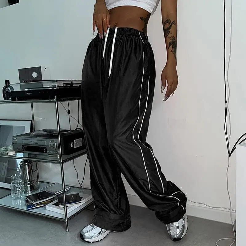 Women Y2K Star Print Sweatpants Low Waist Baggy Pants Straight Wide Leg Loose Jogger Trousers Hip Hop Pant Streetwear