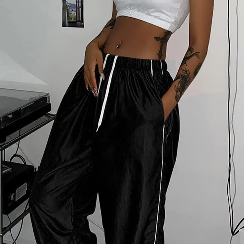 Women Y2K Star Print Sweatpants Low Waist Baggy Pants Straight Wide Leg Loose Jogger Trousers Hip Hop Pant Streetwear