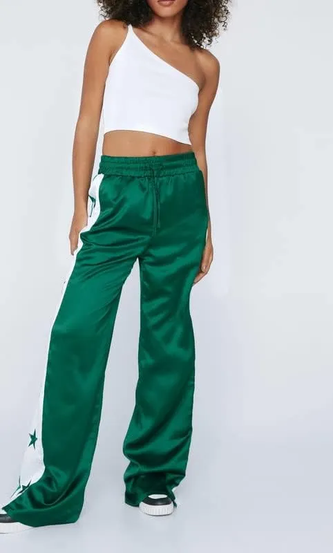 Women Y2K Star Print Sweatpants Low Waist Baggy Pants Straight Wide Leg Loose Jogger Trousers Hip Hop Pant Streetwear