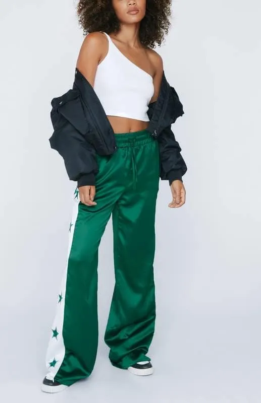 Women Y2K Star Print Sweatpants Low Waist Baggy Pants Straight Wide Leg Loose Jogger Trousers Hip Hop Pant Streetwear