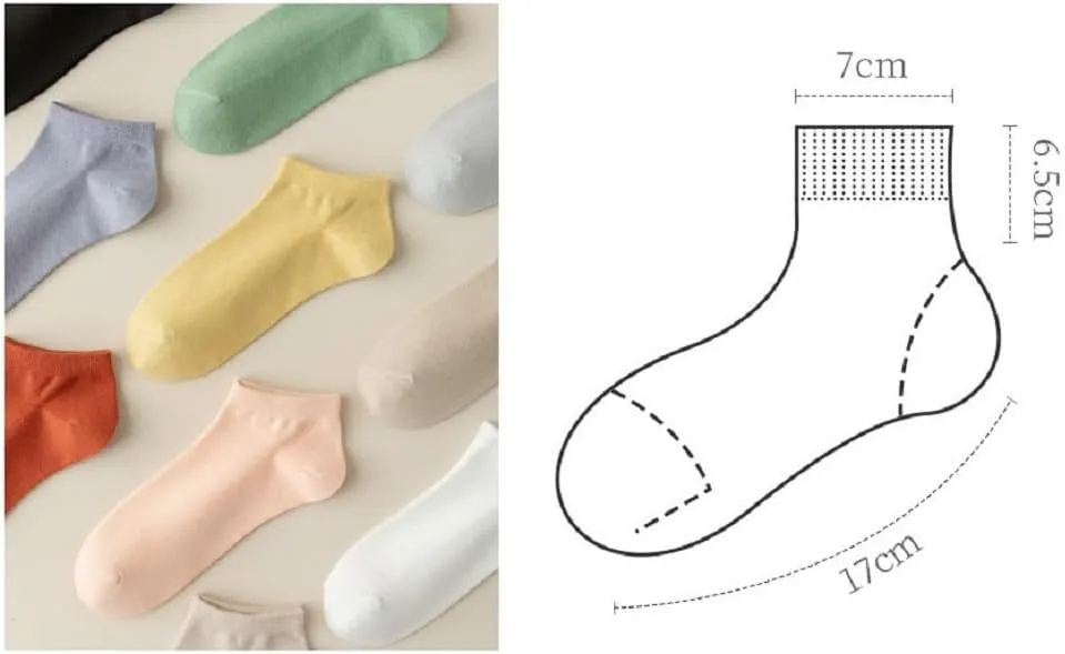 Womens Ankle Socks Soft Cotton Low Cut Athletic No Show Socks for Women