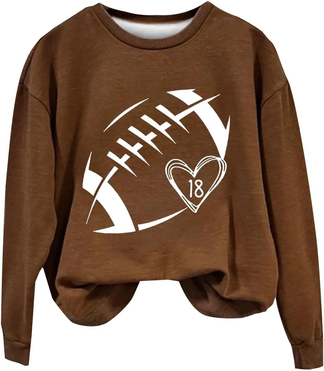 Womens Football Sweatshirt Game Day Pullover Touchdown Season Football Hoodie Trendy Casual Loose Letter Graphic Tops