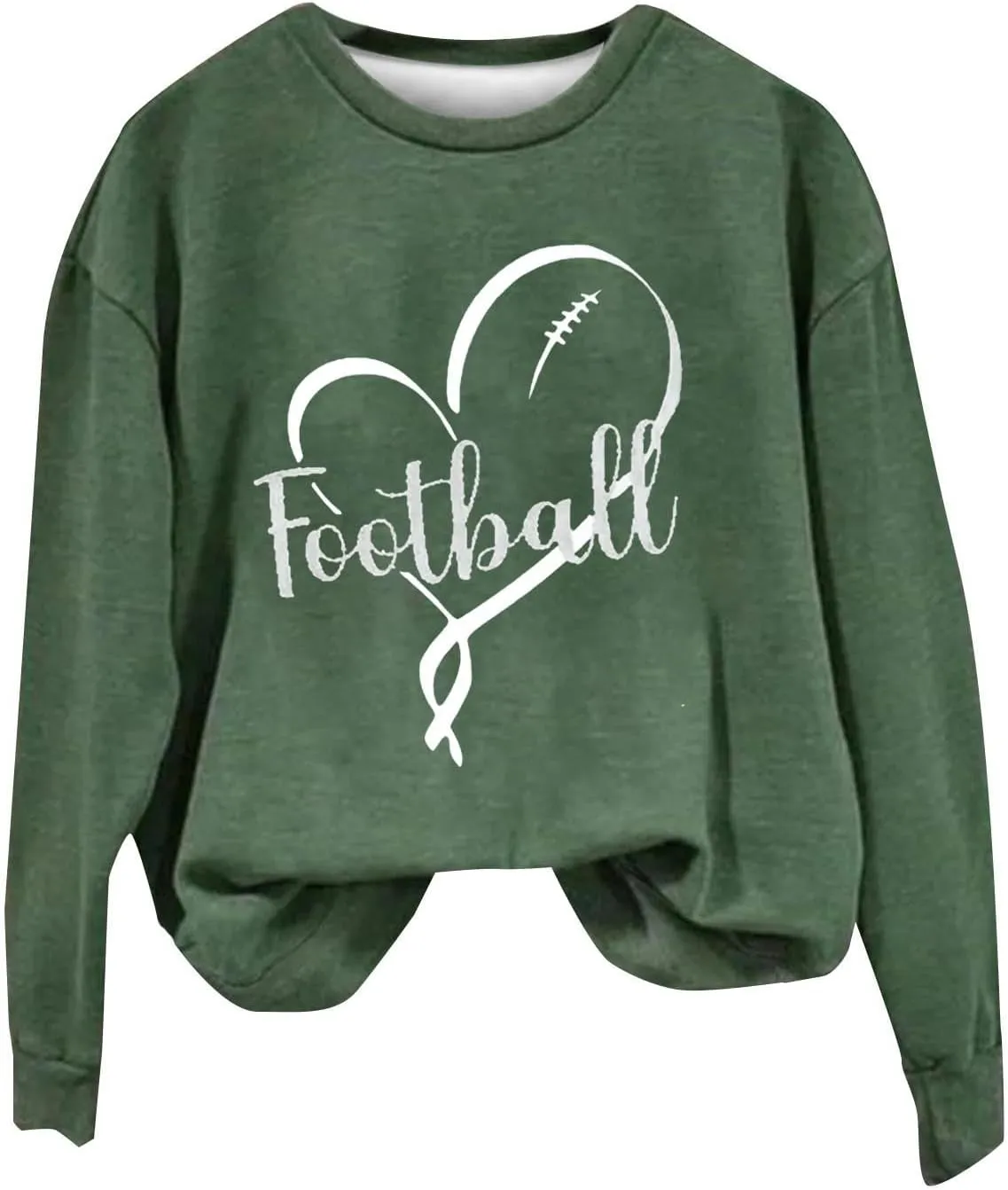 Womens Football Sweatshirt Game Day Pullover Touchdown Season Football Hoodie Trendy Casual Loose Letter Graphic Tops