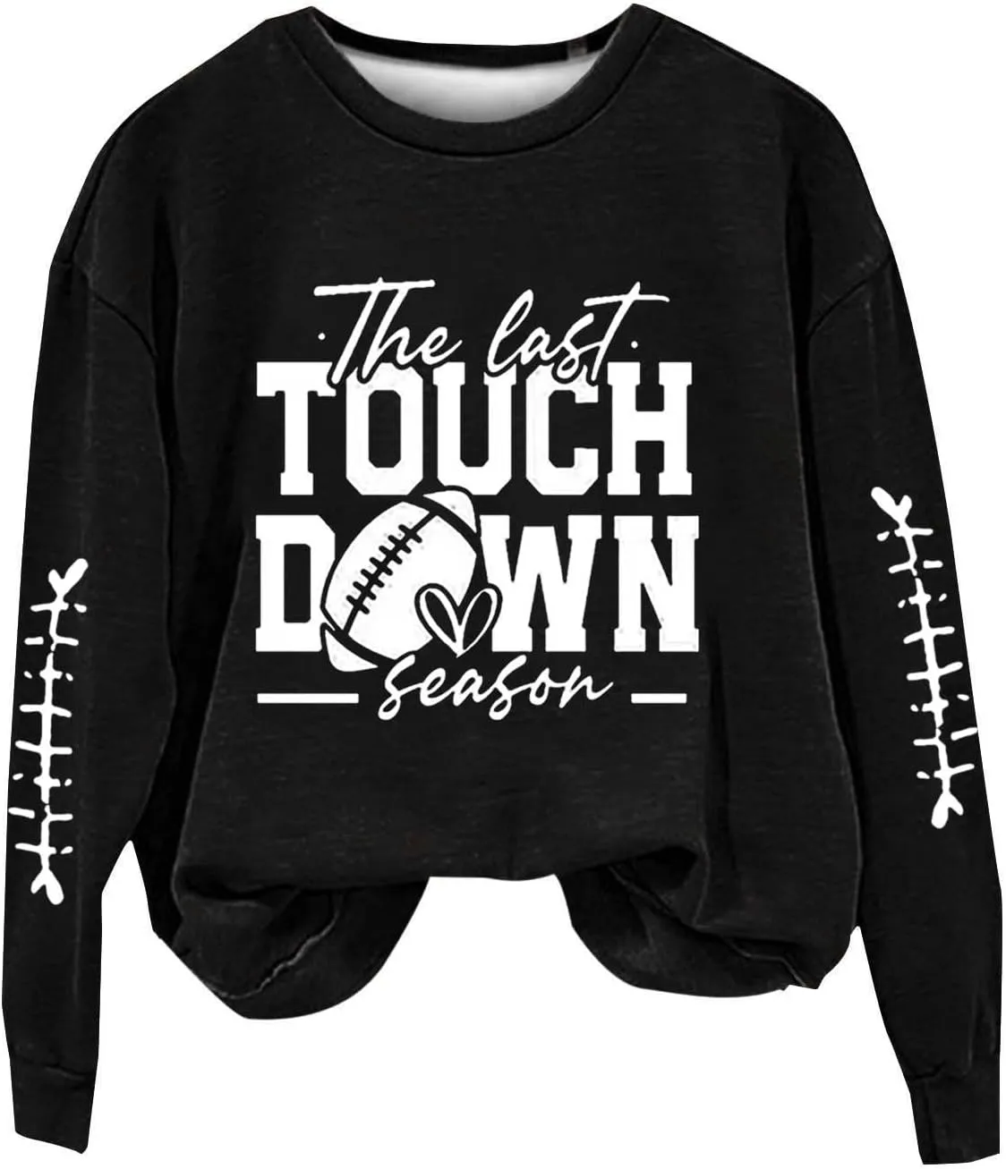 Womens Football Sweatshirt Game Day Pullover Touchdown Season Football Hoodie Trendy Casual Loose Letter Graphic Tops