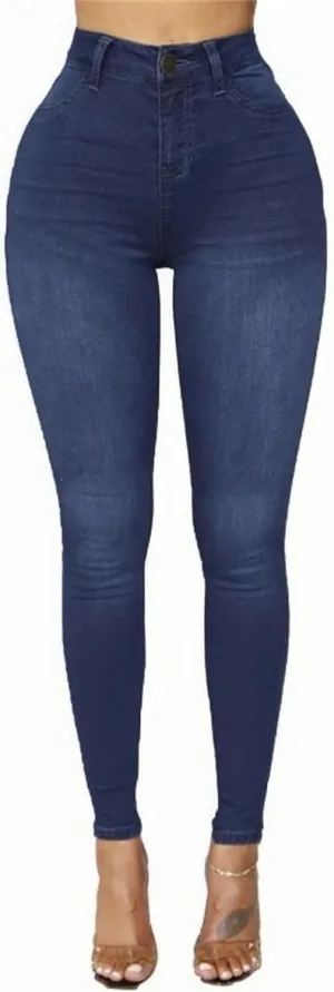Women's Hip Lifting Stretch Jeans High Waist Skinny Jeans Classic Slim Pencil Pants