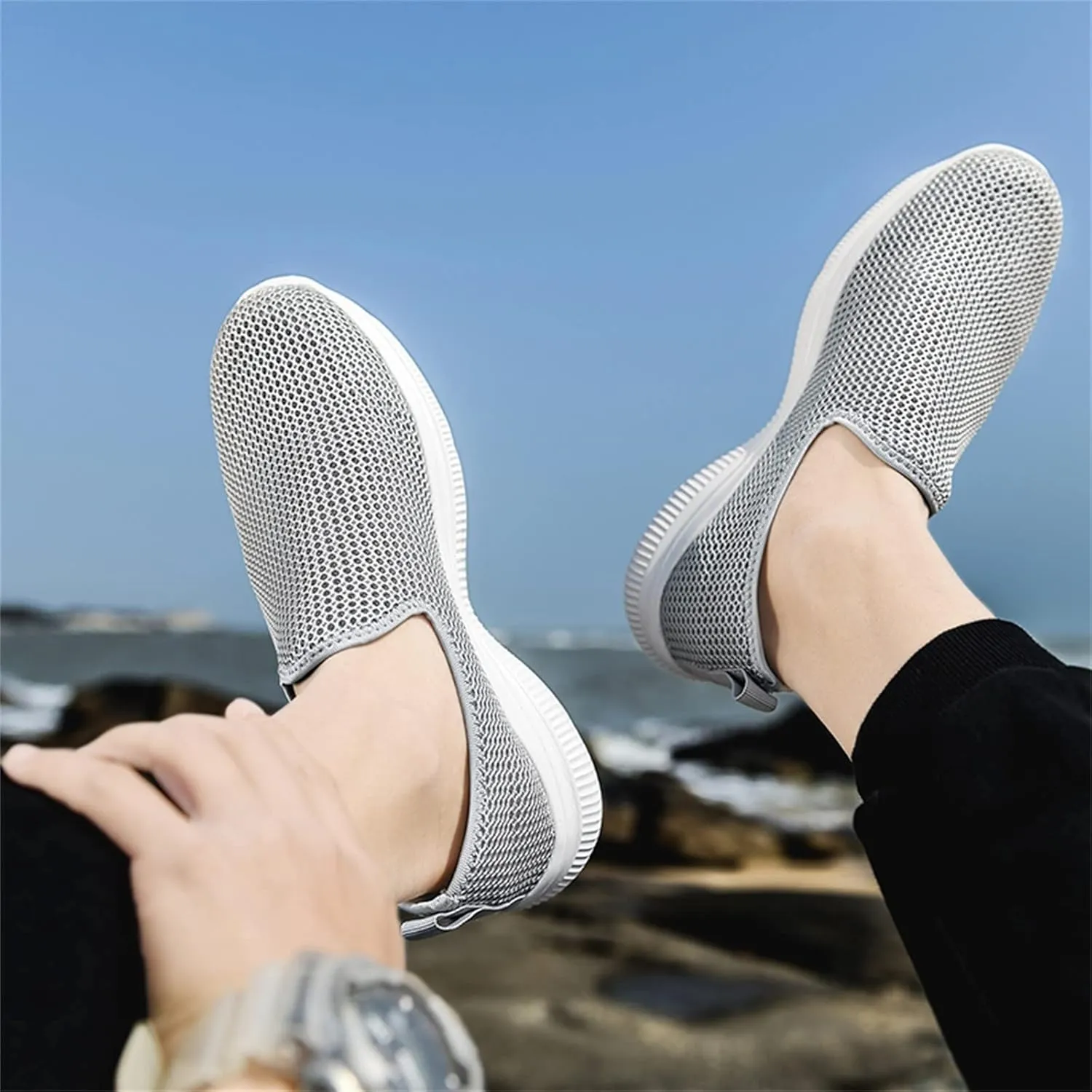 Women's Lightweight Slip On Walking Running Shoes Womens Running Shoes Winter Women Shoes Casual Casual Sneakers Steel Toe Tennis Shoe White Loafers