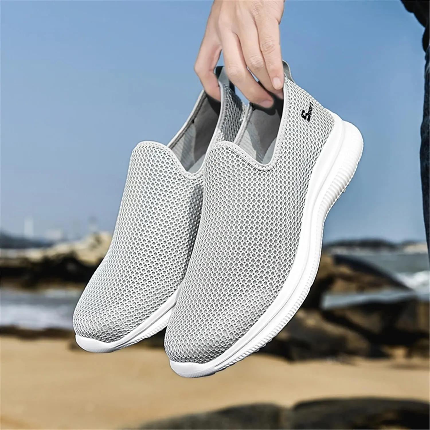 Women's Lightweight Slip On Walking Running Shoes Womens Running Shoes Winter Women Shoes Casual Casual Sneakers Steel Toe Tennis Shoe White Loafers