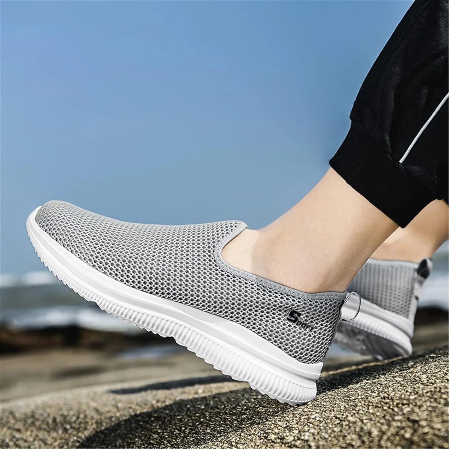 Women's Lightweight Slip On Walking Running Shoes Womens Running Shoes Winter Women Shoes Casual Casual Sneakers Steel Toe Tennis Shoe White Loafers