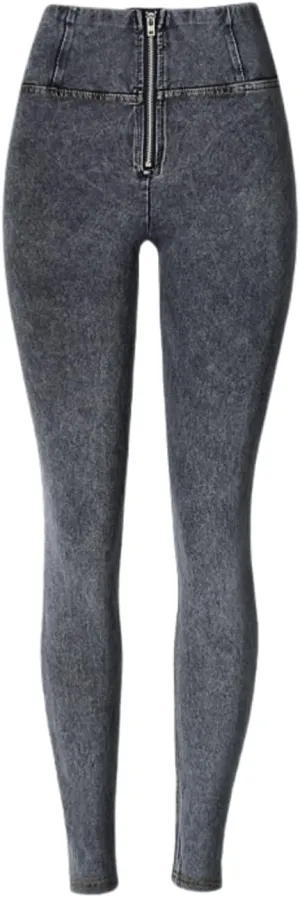 Women's Low Waisted Tummy Control Jegging Jeans Stretchy Pull On Skinny Fit Denim Pants with Pockets
