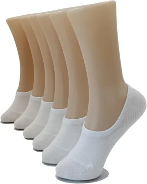 Womens No Show Socks  6-Pack Invisible, Non-Slip, Cotton Liner Socks for Sneakers, Loafers & Everyday Wear