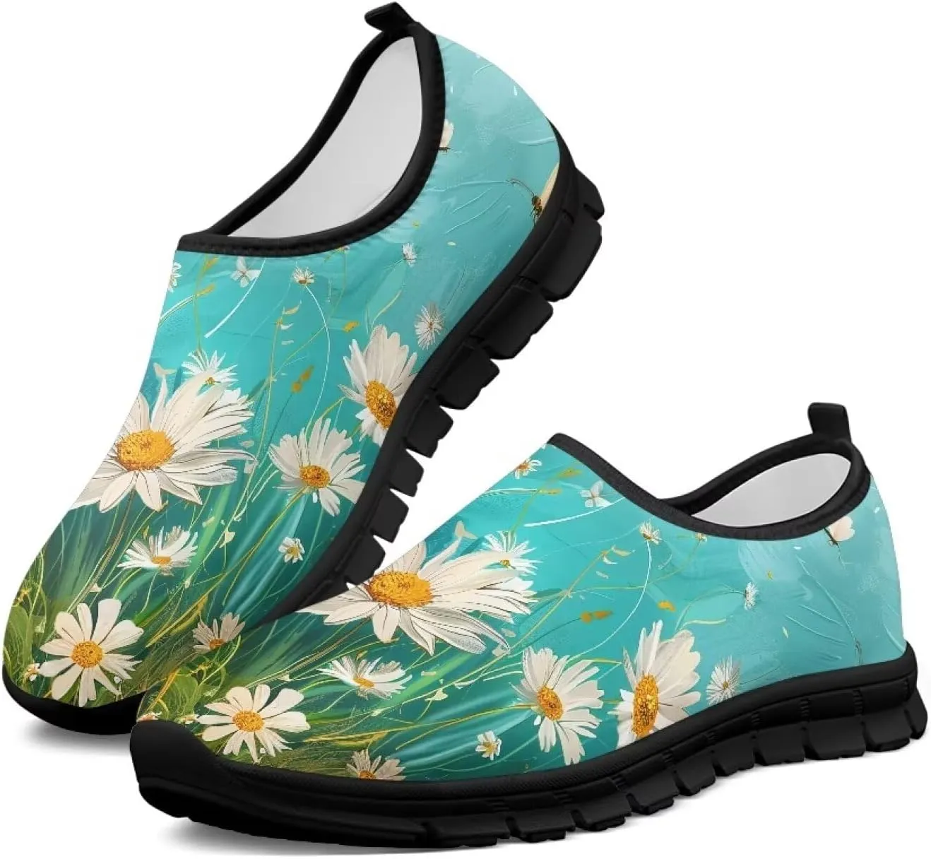 Womens Tennis Shoes Slip On Sneakers Casual Walking Athletic Shoes Breathable Shoes Lightweight Daily Loafers