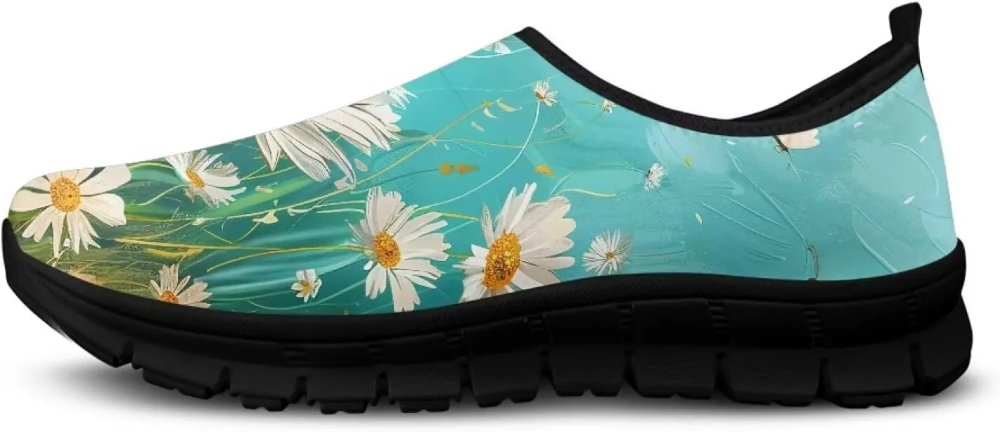 Womens Tennis Shoes Slip On Sneakers Casual Walking Athletic Shoes Breathable Shoes Lightweight Daily Loafers