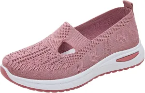 Women's Woven Orthopedic Breathable Soft Shoes Tennis Shoes Men Sports Casual Shoes Trendy High Top Sneakers Slip On Tennis Shoe Cross Trainer Shoe