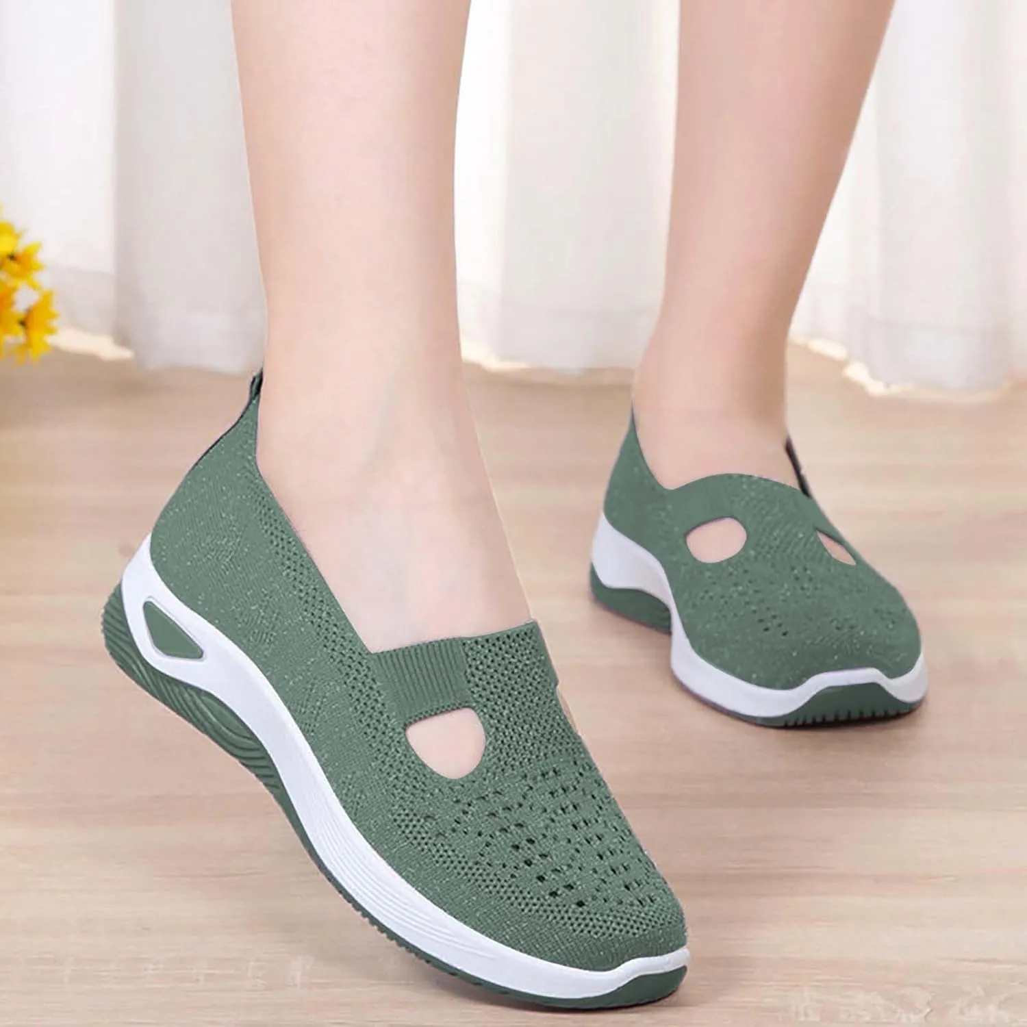 Women's Woven Orthopedic Breathable Soft Shoes Tennis Shoes Men Winter Casual Dress Shoes Women's Fashion Sneakers Brown Tennis Shoe Trainers Shoe