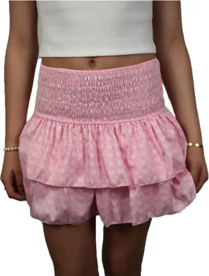 Women's Y2k Ruffle Fairy Skirt Floral Striped Gingham Flowy Mini Skirt Stretchy Waist Layered Pleated Short Skirts