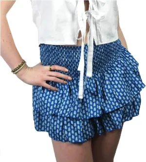 Women's Y2k Ruffle Fairy Skirt Floral Striped Gingham Flowy Mini Skirt Stretchy Waist Layered Pleated Short Skirts