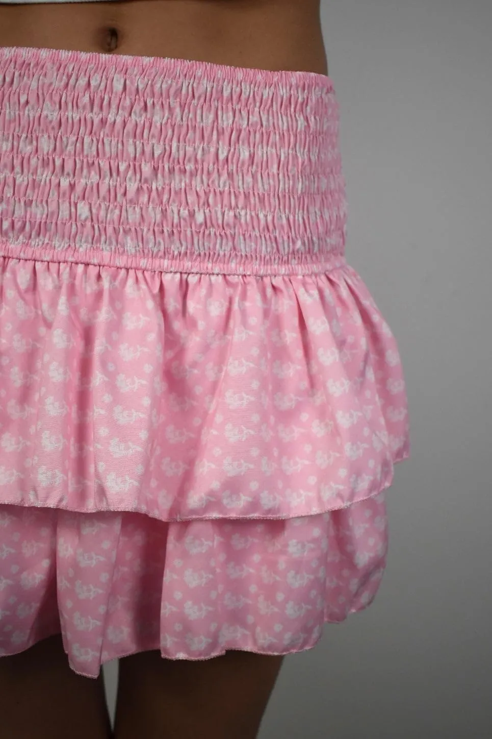 Women's Y2k Ruffle Fairy Skirt Floral Striped Gingham Flowy Mini Skirt Stretchy Waist Layered Pleated Short Skirts