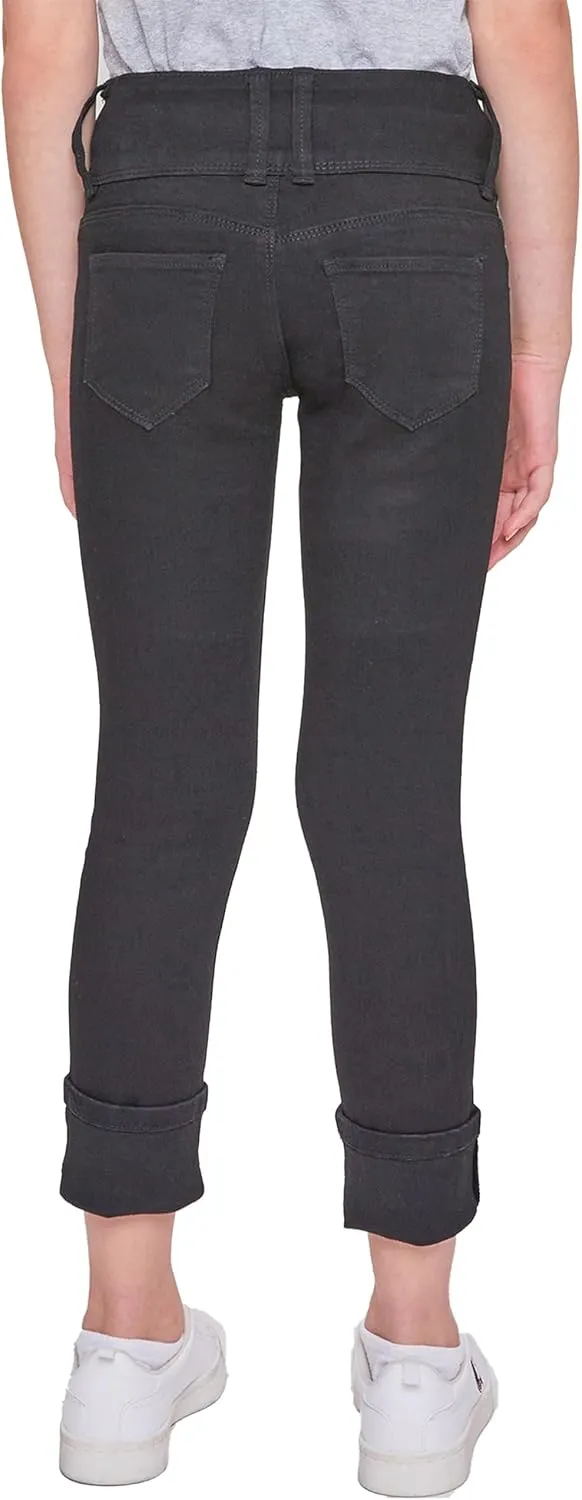 YMI Girls Basic 3 Button Wide Cuff Skinny Jean